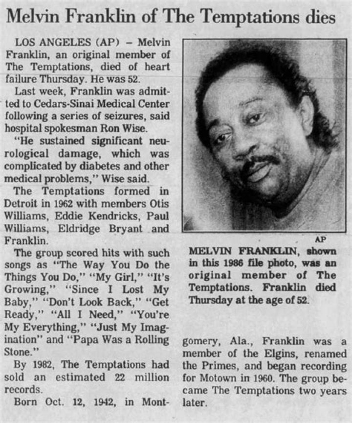 The Legendary Journey of Melvin Franklin, a Vocal Powerhouse